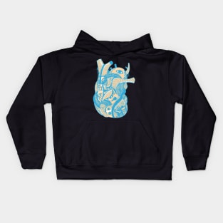 Beach Light Heart Kids Hoodie